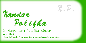 nandor polifka business card
