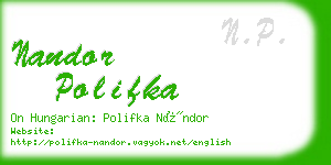 nandor polifka business card